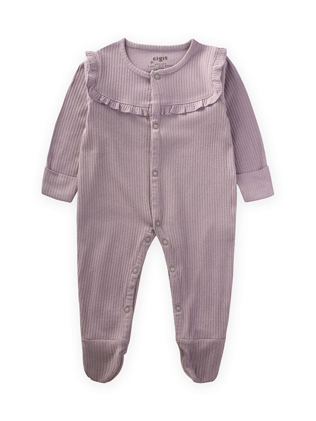 Lila Kız Çocuk Fırfır Tulum