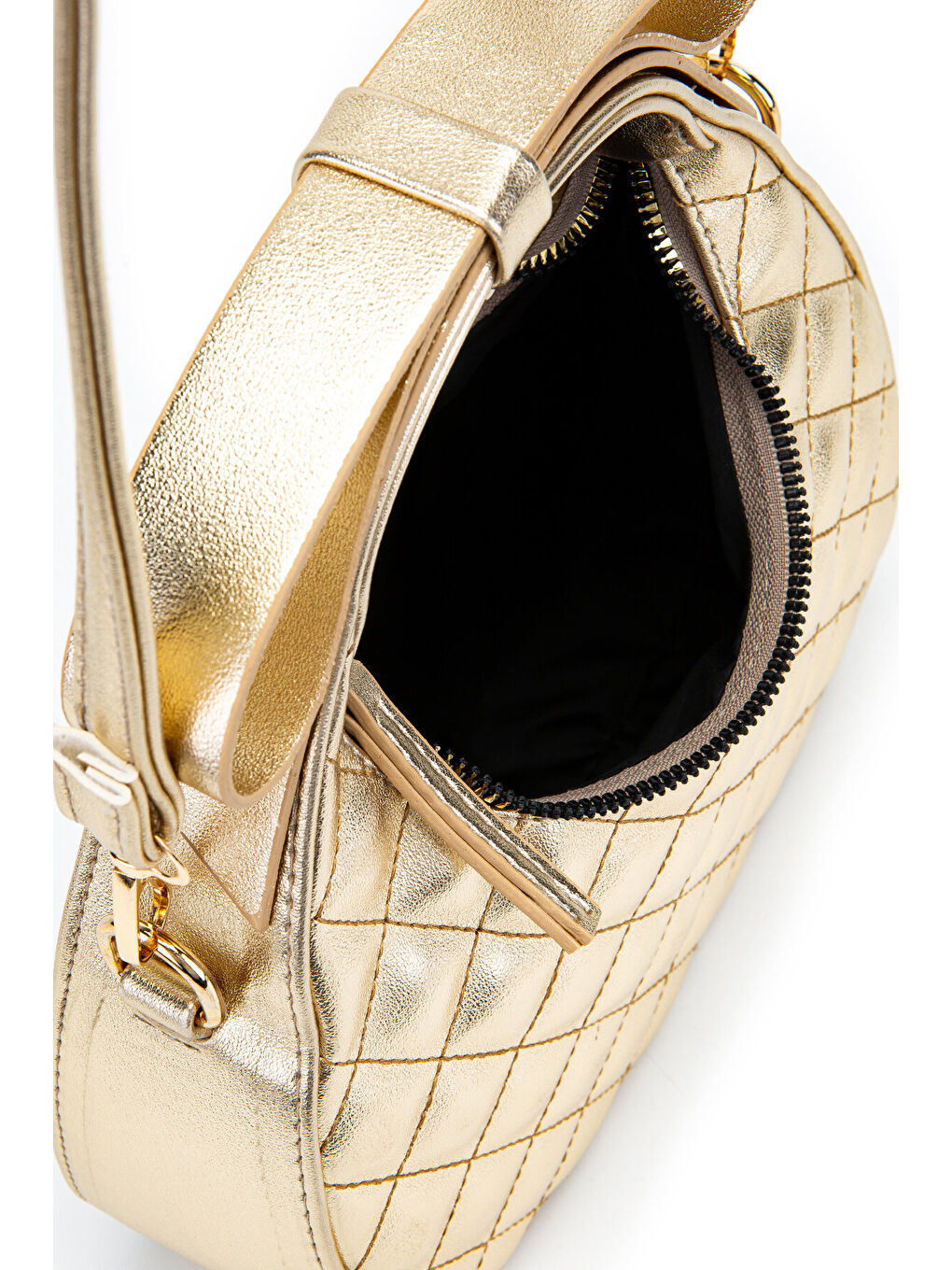 Sarı Fiyonk Askı Detaylı Mathilda Kadın Çapraz Çanta Gold-2