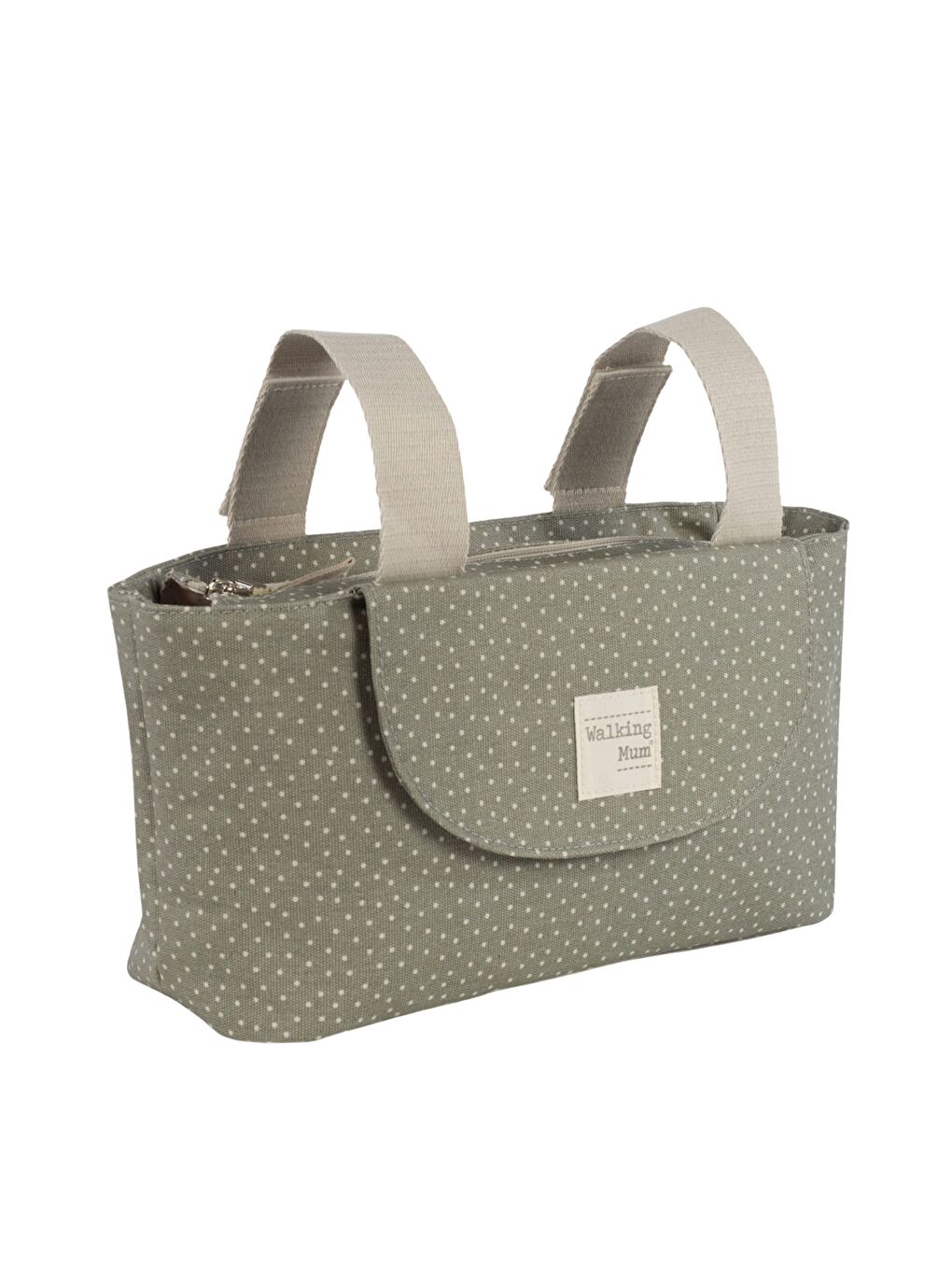 Poppy Bebek Arabası Puantiyeli Organizer Çanta Moss-1