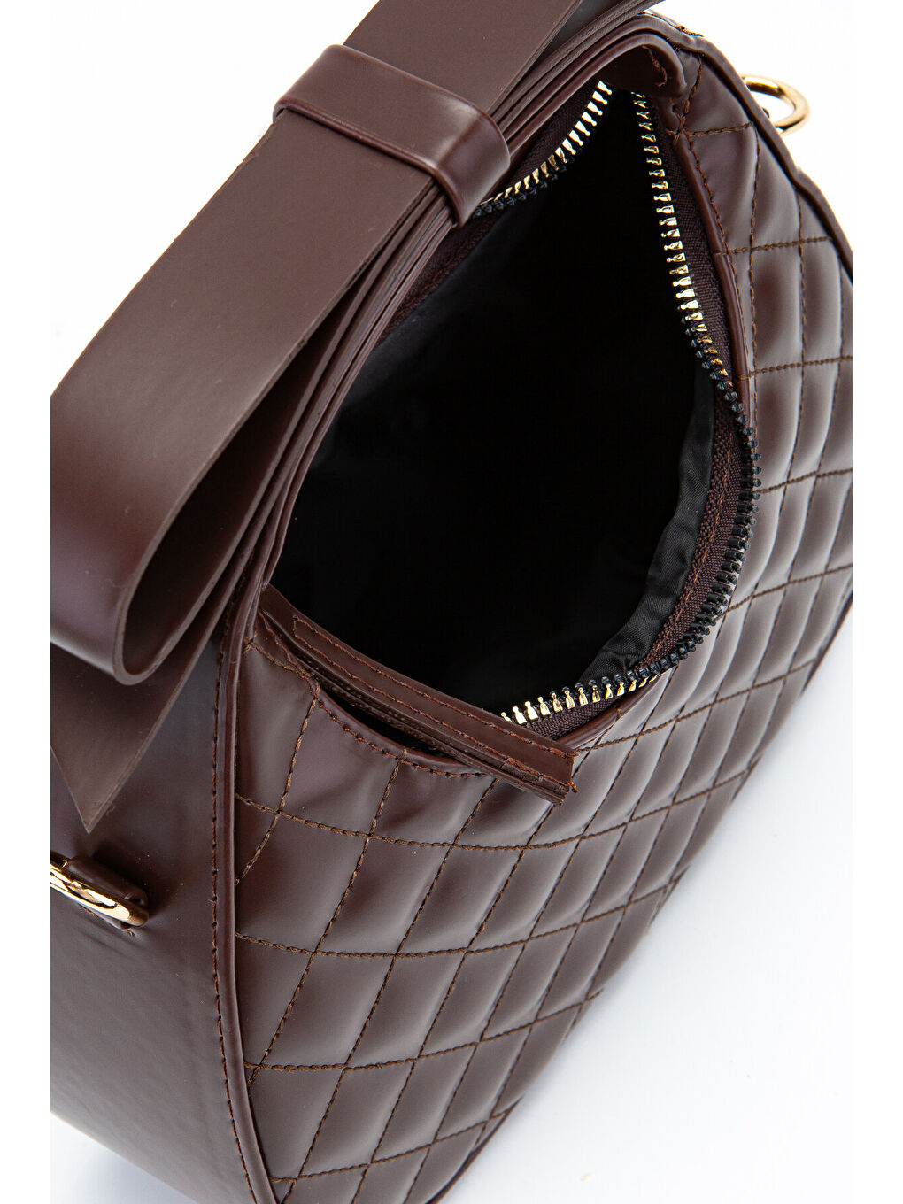 Fiyonk Askı Detaylı Mathilda Kadın Çapraz Çanta Kahverengi-3