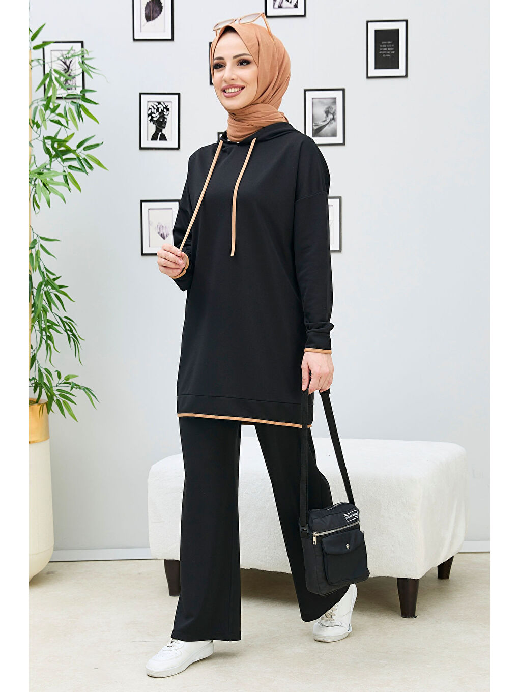 Tunik Pantolon Siyah - 27390-1