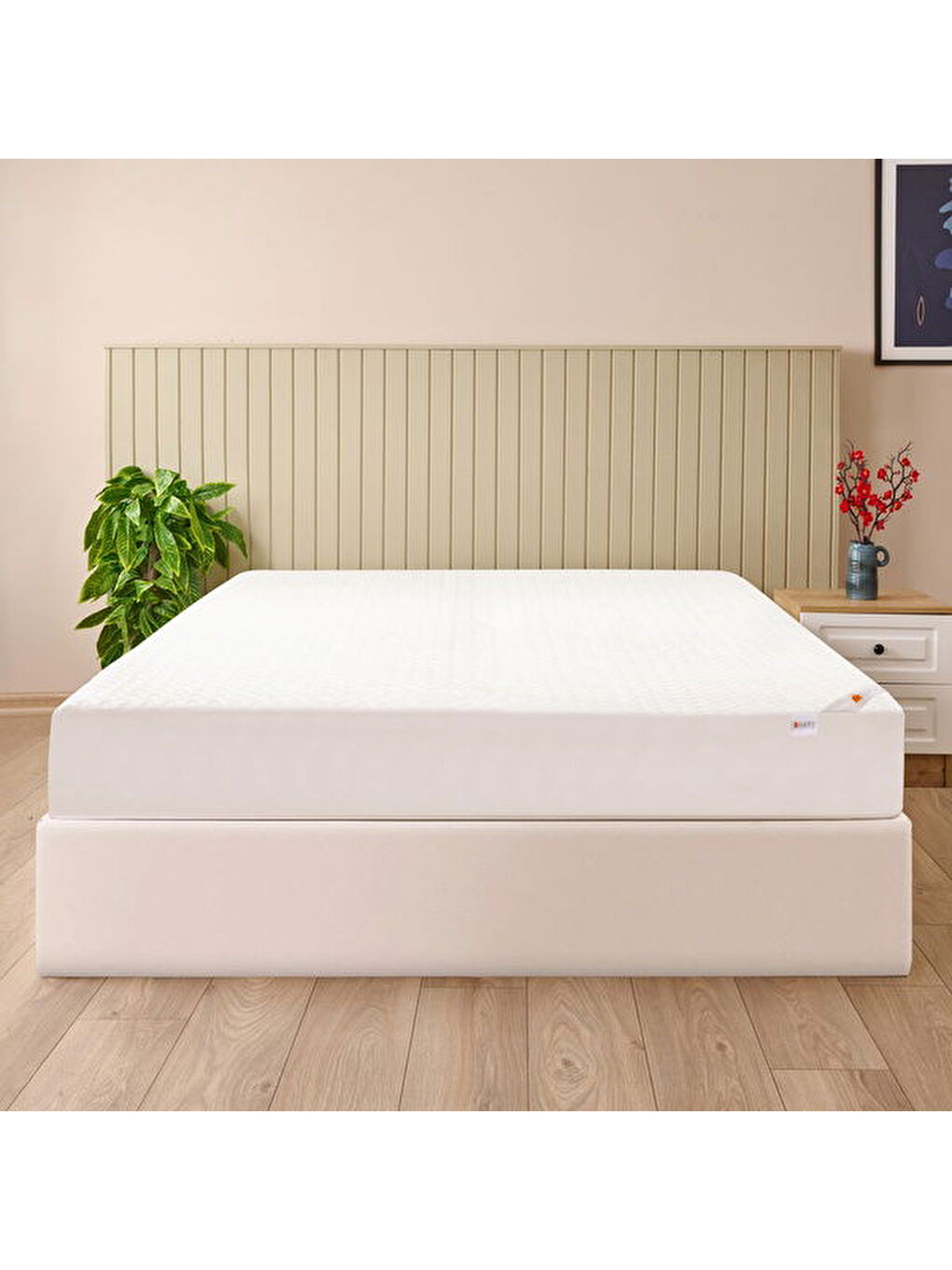 Evidea Soft Fitted Çift Kişilik Serinletici Alez - Beyaz - 160x200 cm
