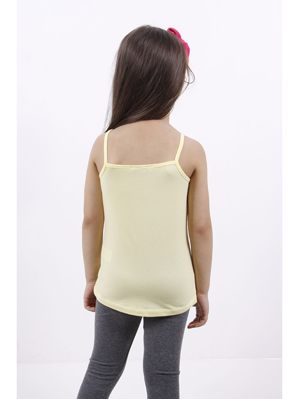 Sarı Kız Çocuk Kedi Baskılı Atlet-2