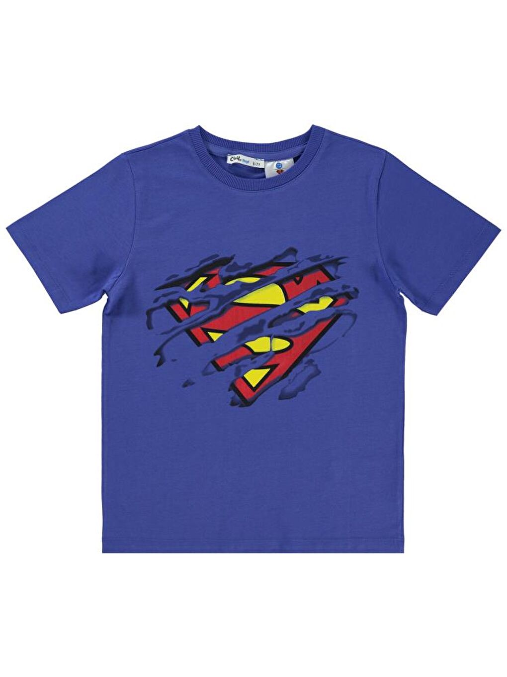 Süperman Logolu 6-9 Yaş Tişört - Mavi6-7 Yaş