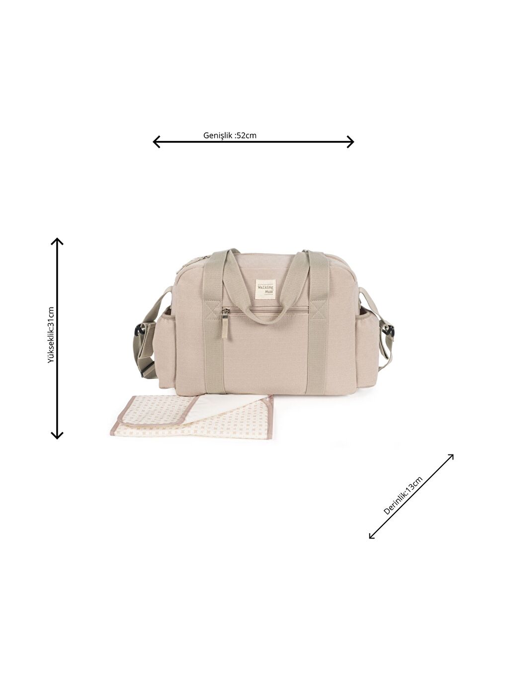 Eco Mum Bebek Bakım Çantası Apricot-1