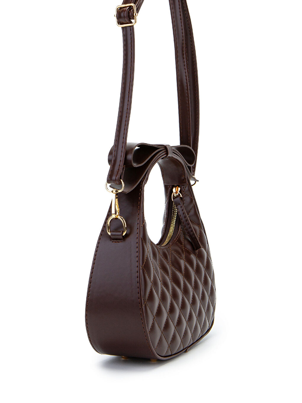 Fiyonk Askı Detaylı Mathilda Kadın Çapraz Çanta Kahverengi-4