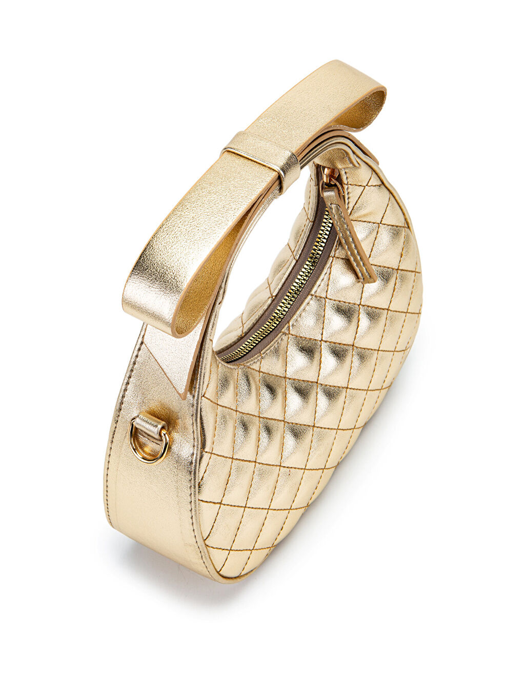 Sarı Fiyonk Askı Detaylı Mathilda Kadın Çapraz Çanta Gold-3