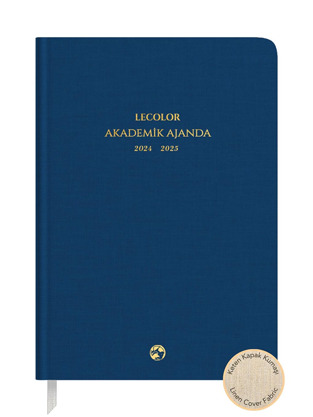 LE COLOR Mavi Keten Akademik Ajanda Limited Edition 17x24 Ciltli 24/25 Mavi - 1