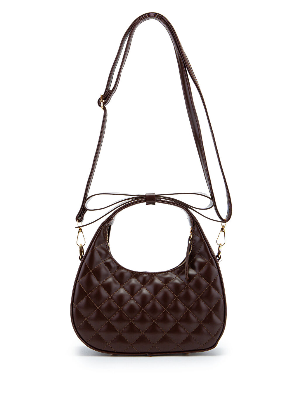 Fiyonk Askı Detaylı Mathilda Kadın Çapraz Çanta Kahverengi-5