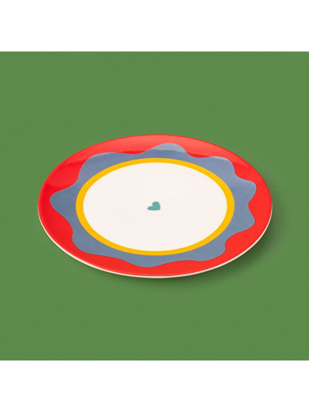 Evidea Kitchen Granny Servis Tabağı - Kırmızı / Yeşil - 25 cm - 2