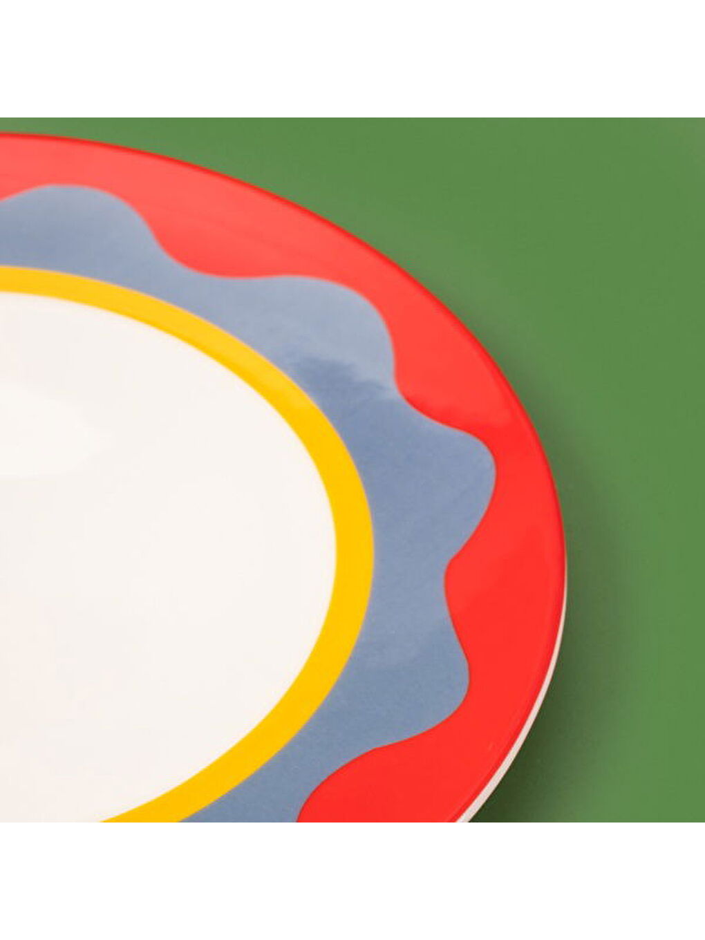 Evidea Kitchen Granny Servis Tabağı - Kırmızı / Yeşil - 25 cm - 3