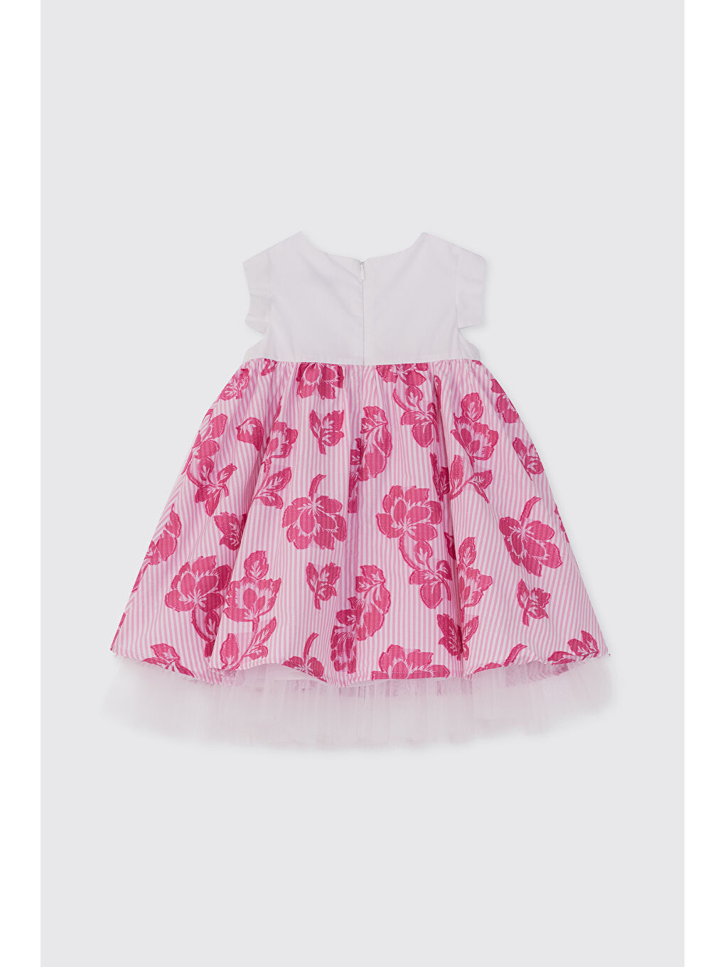 Kız Bebek Çiçek Desenli Pembe Elbise-1