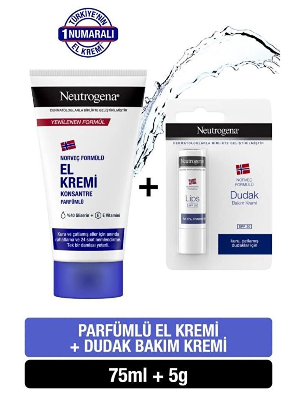 Parfümlü El Kremi 75 ml + Nemlendirici Ayak Kremi 100 ml + Dudak Kremi Hediyeli Set-2
