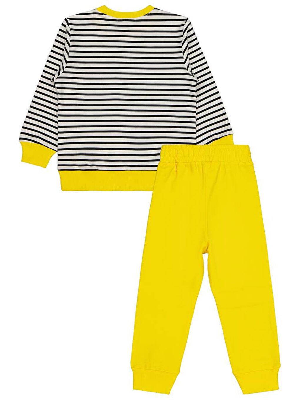 Sarı Boys Kurbağa Nakışlı 2-5 Yaş Eşofman Takımı-1