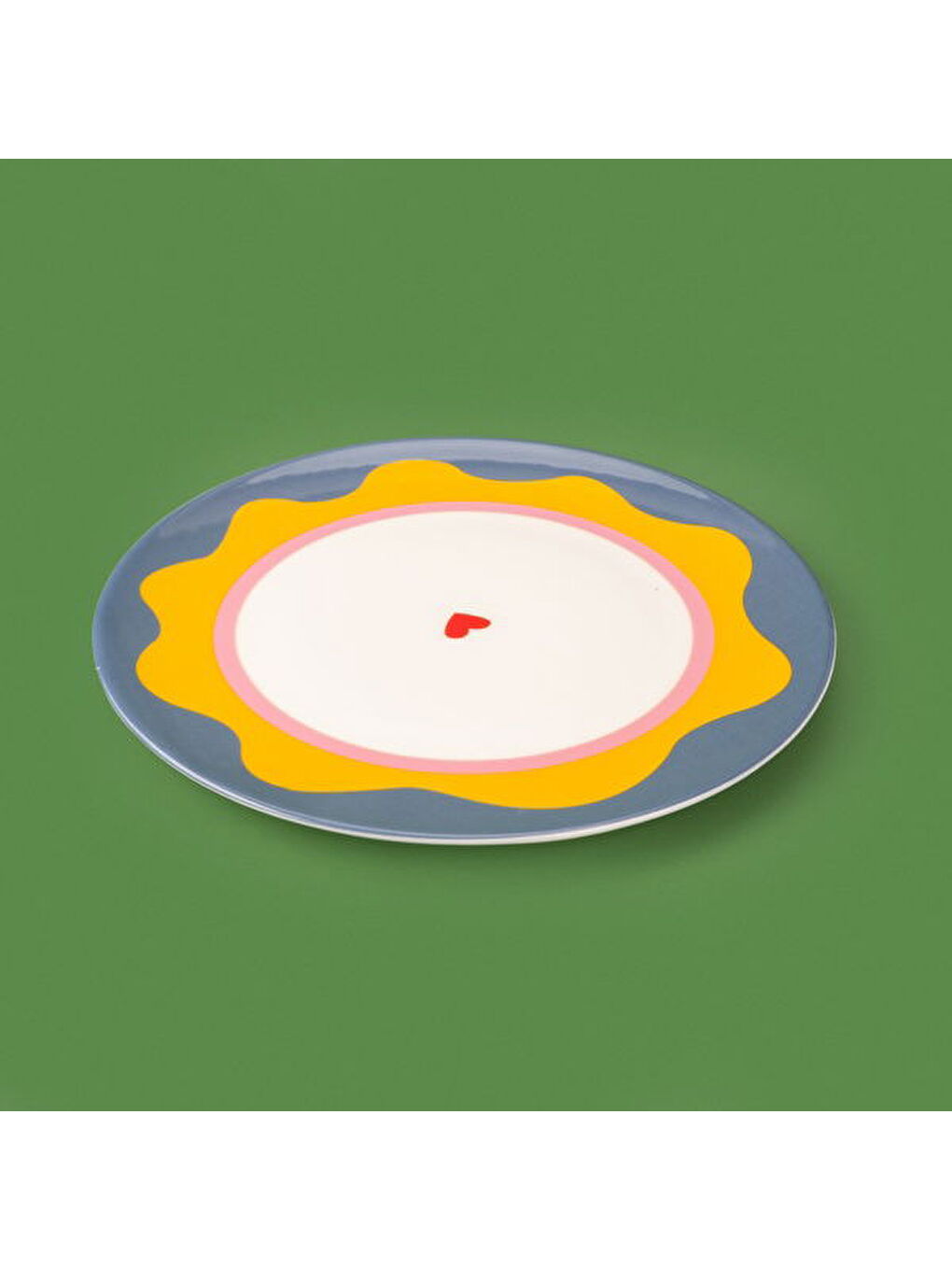 Evidea Kitchen Granny Servis Tabağı - Mavi / Sarı - 25 cm - 1