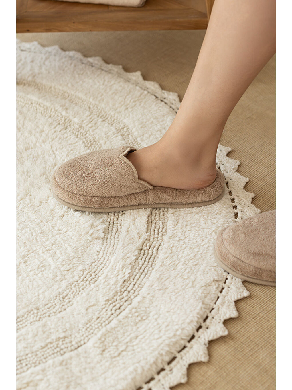 Lindy Bambu Havlu Terlik Bej-1