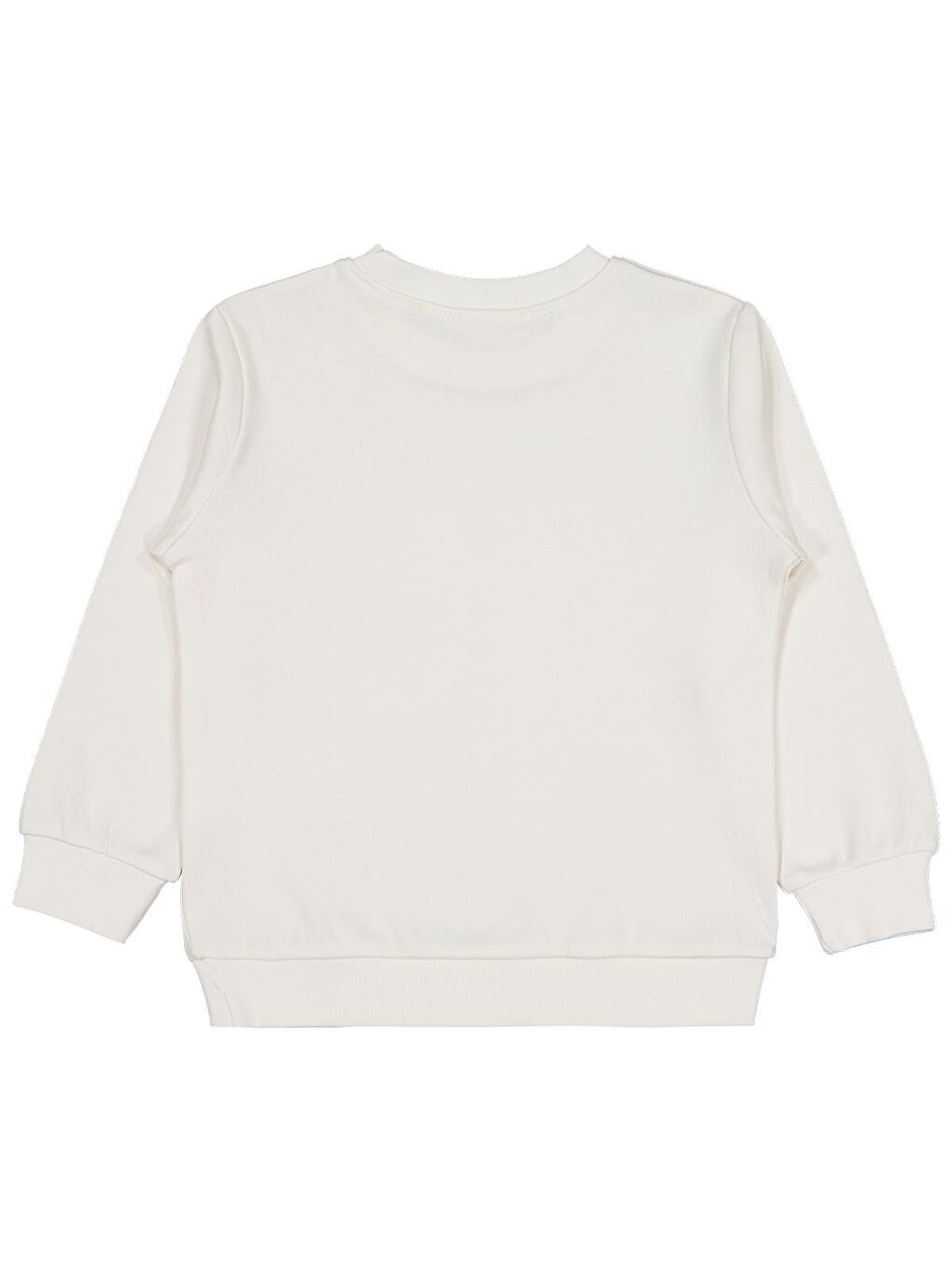 Girls Kedi Baskılı 2-5 Yaş Sweatshirt - Ekru-1