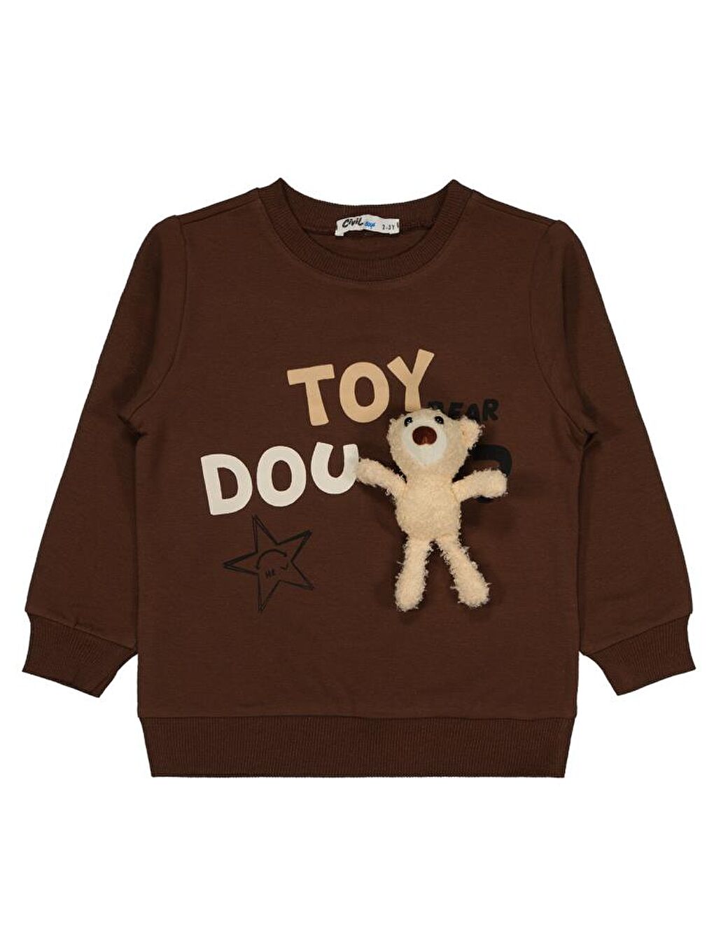 Kahverengi Boys Toy Dou Baskılı 2-5 Yaş Eşofman Takımı-2