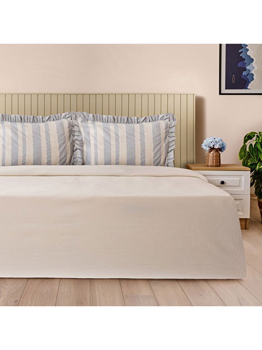 Soft Friluce Çift Kişilik Pike Seti - Mavi