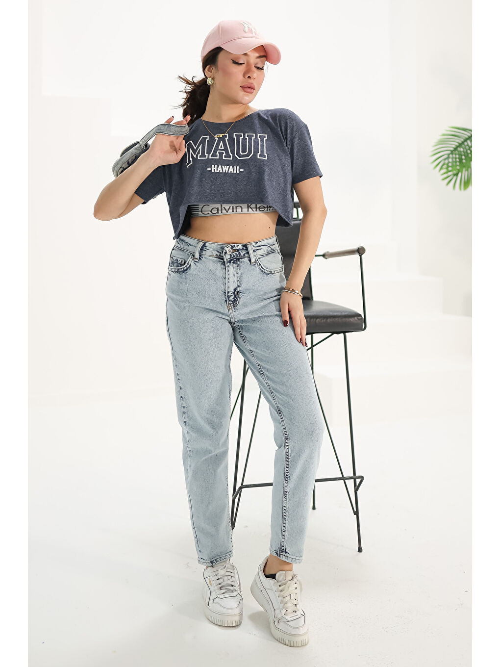 Mom Jean Pantolon Acik Mavi   13360-1