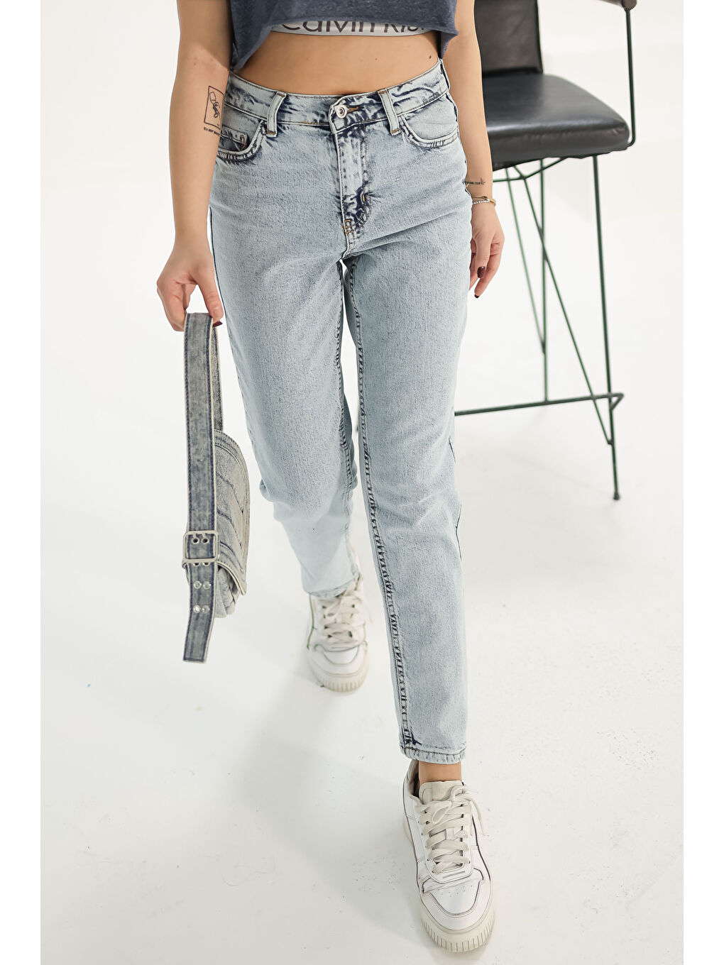 Mom Jean Pantolon Acik Mavi   13360-3