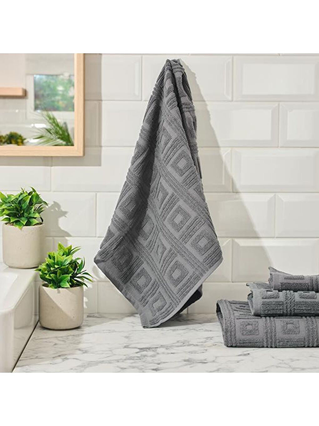 Evidea Soft Kybele Yüz Havlusu - Antrasit - 50x90 cm