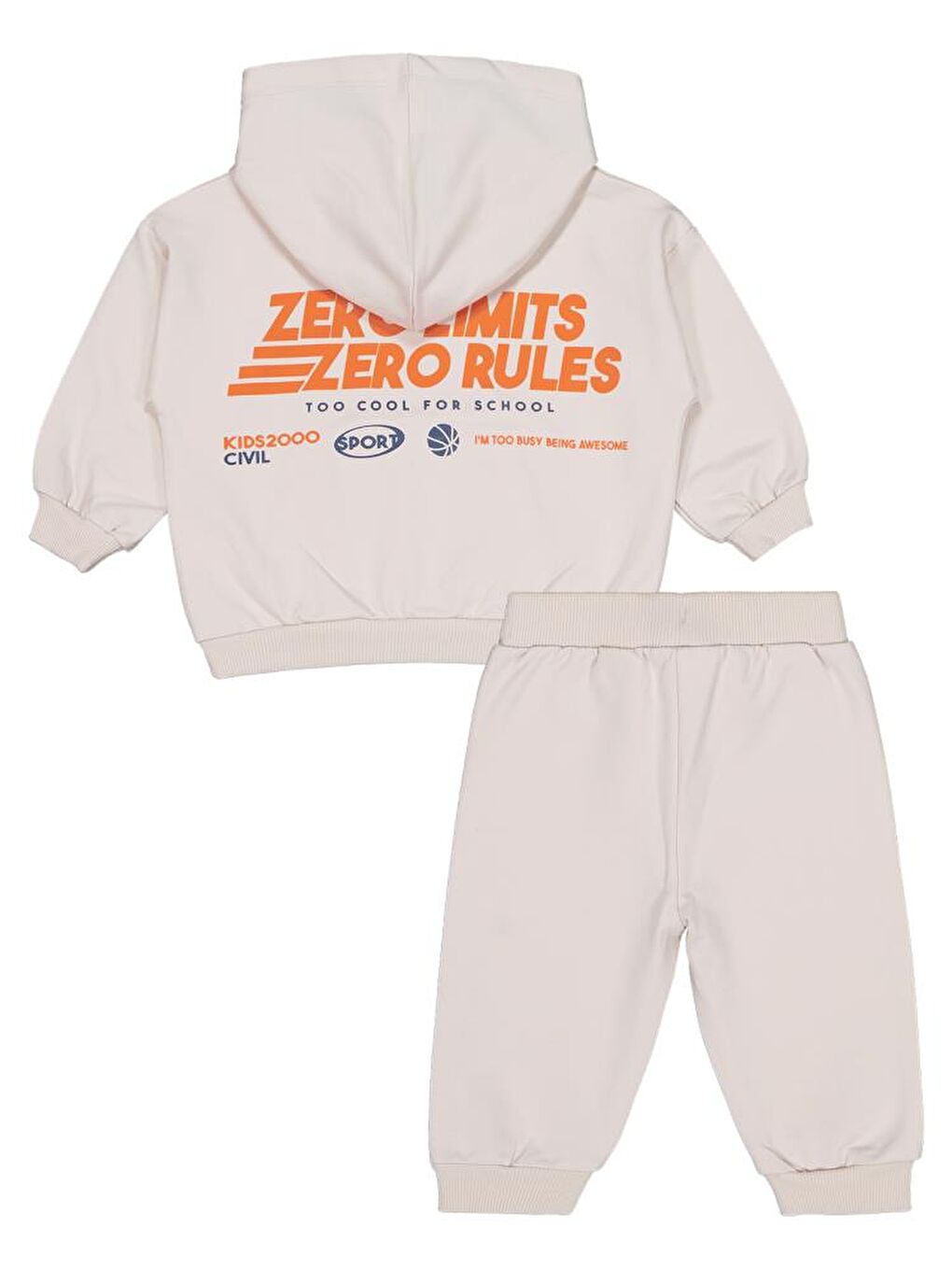 Bej Baby Baskılı 2'li 6-18 Ay Takım