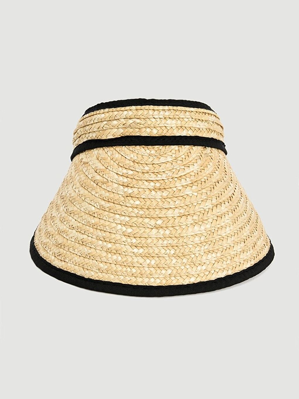 Bej Orijinal Hasır Vizör Şapka Plaj ve Günlük Kullanım İçin Güneş Koruyucu Özellikli HSR2106