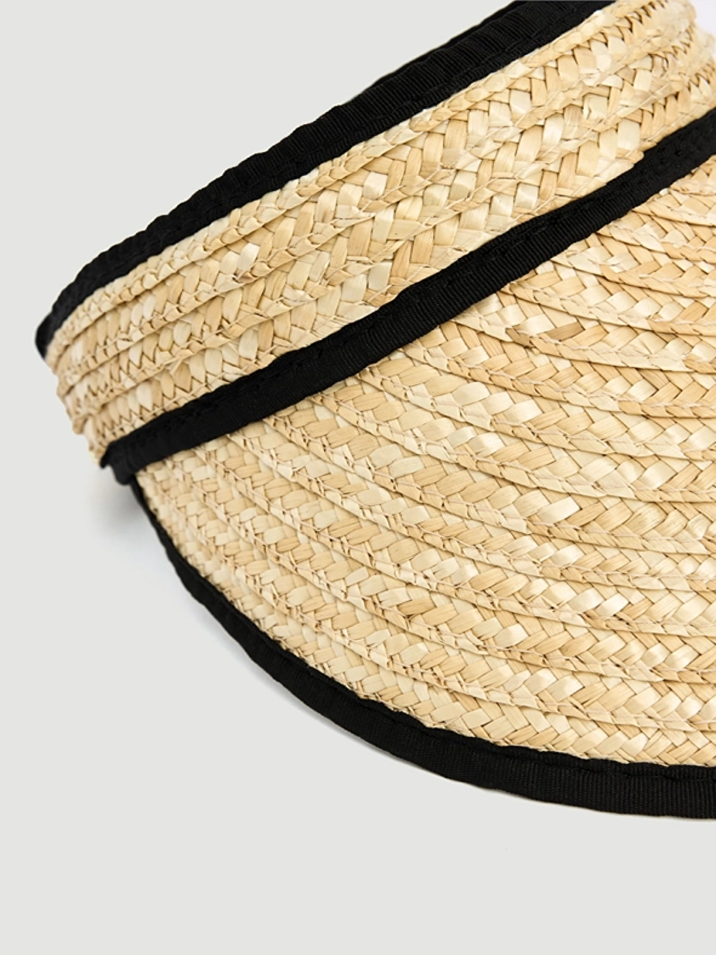 Bej Orijinal Hasır Vizör Şapka Plaj ve Günlük Kullanım İçin Güneş Koruyucu Özellikli HSR2106-1