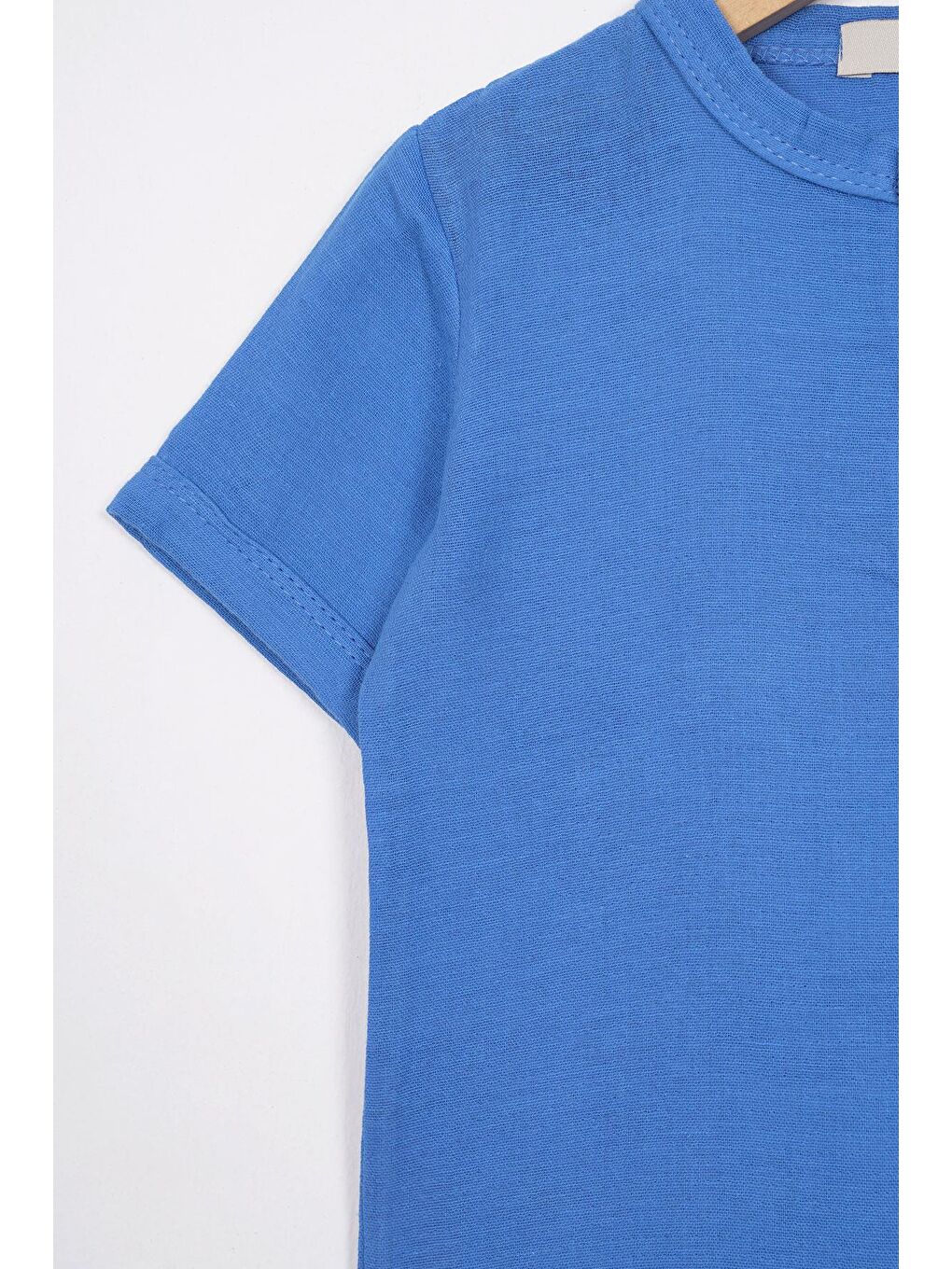 Mavi Bisiklet Yaka Düğme Detaylı Erkek Çocuk Şortlu Takım-1