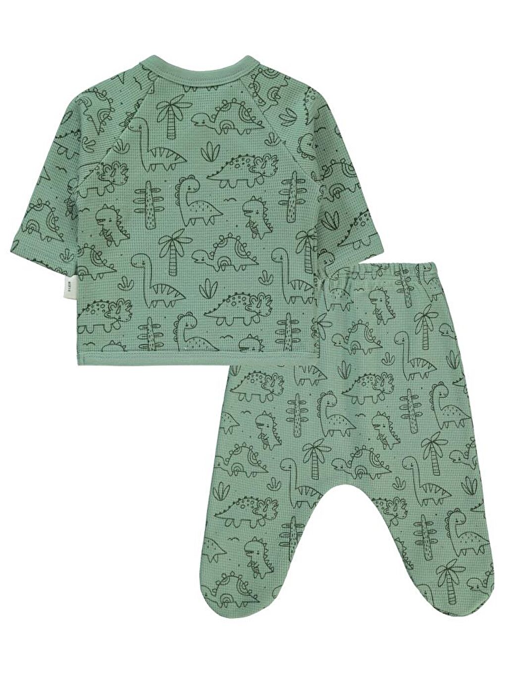 Haki Baby Dinozor Empirme Zıbın Takımları-1