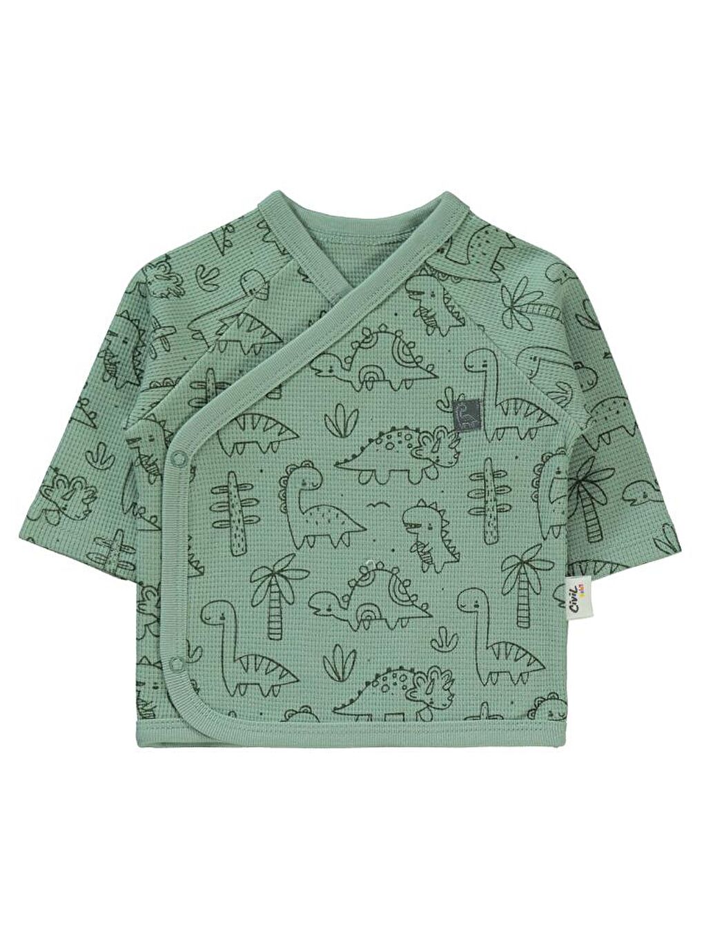 Haki Baby Dinozor Empirme Zıbın Takımları-2