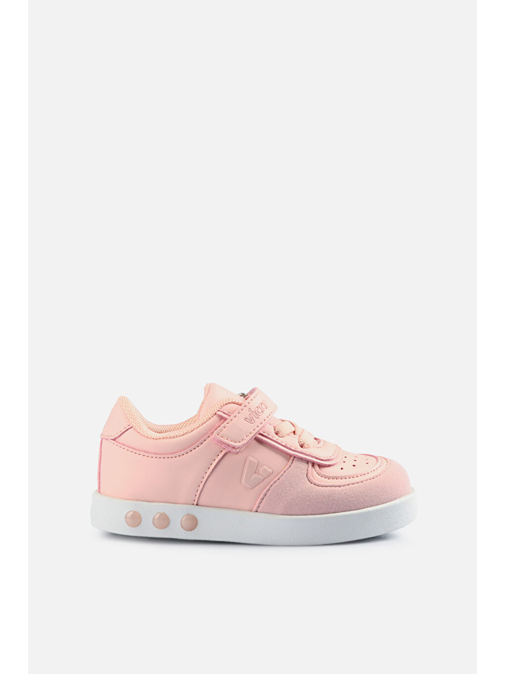 Vicco Pembe Sam Işıklı Kız Bebek Pudra/Pudra Sneaker