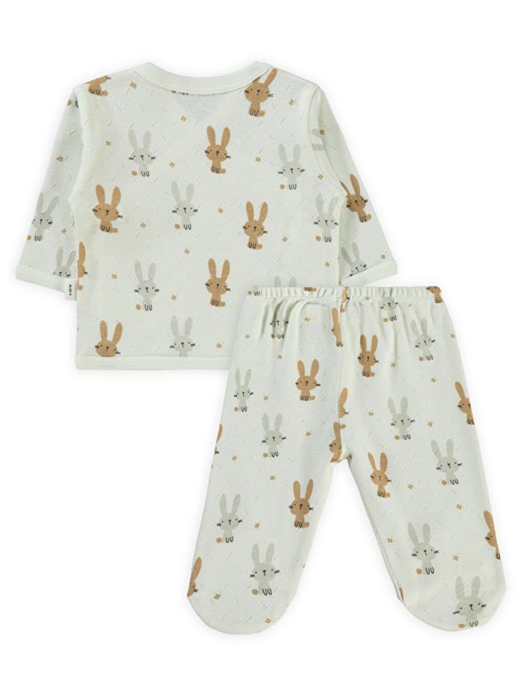 Bej Baby Tavşan Empirme Zıbın Takımları-1