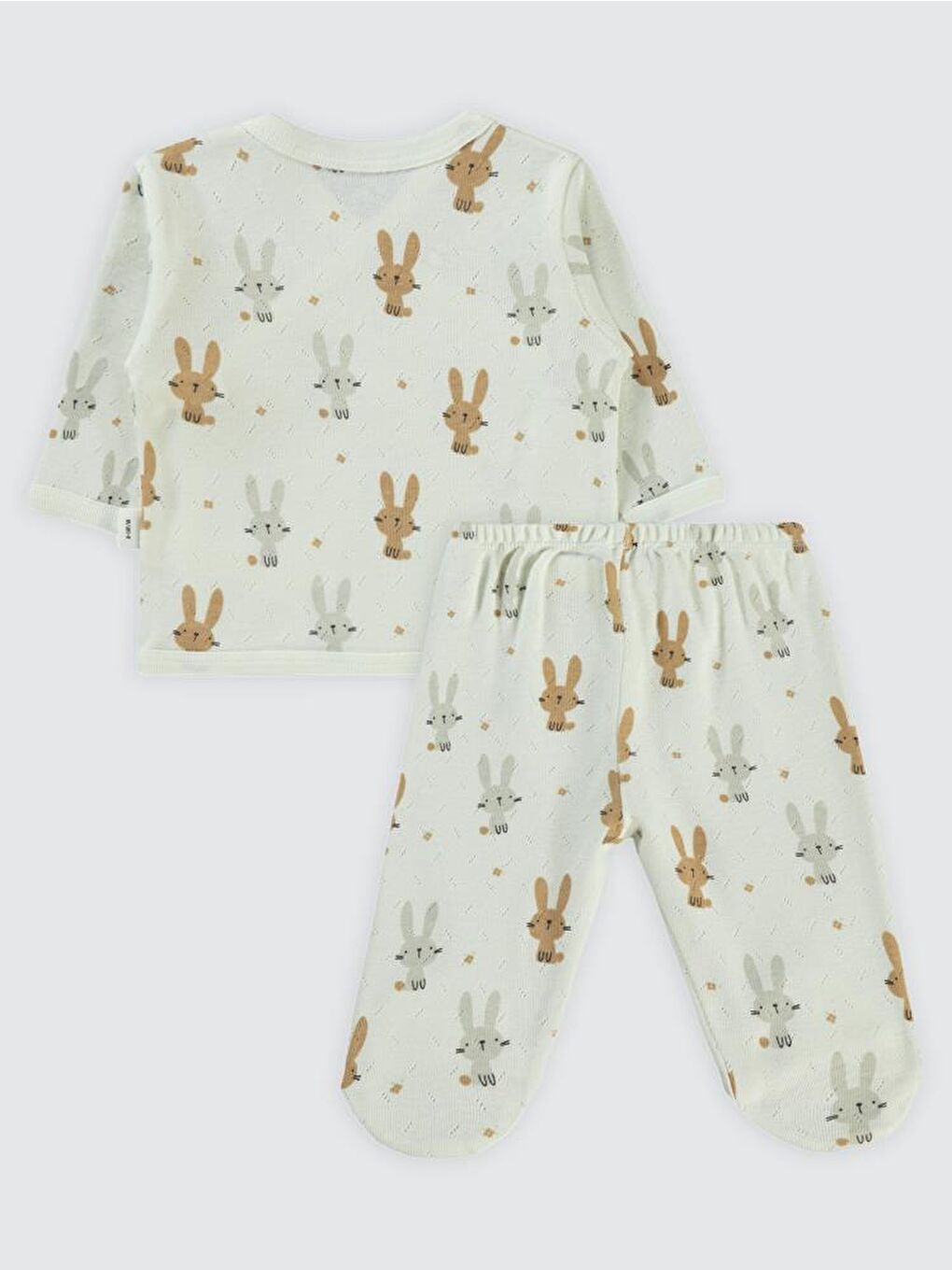 Bej Baby Tavşan Empirme Zıbın Takımları-2