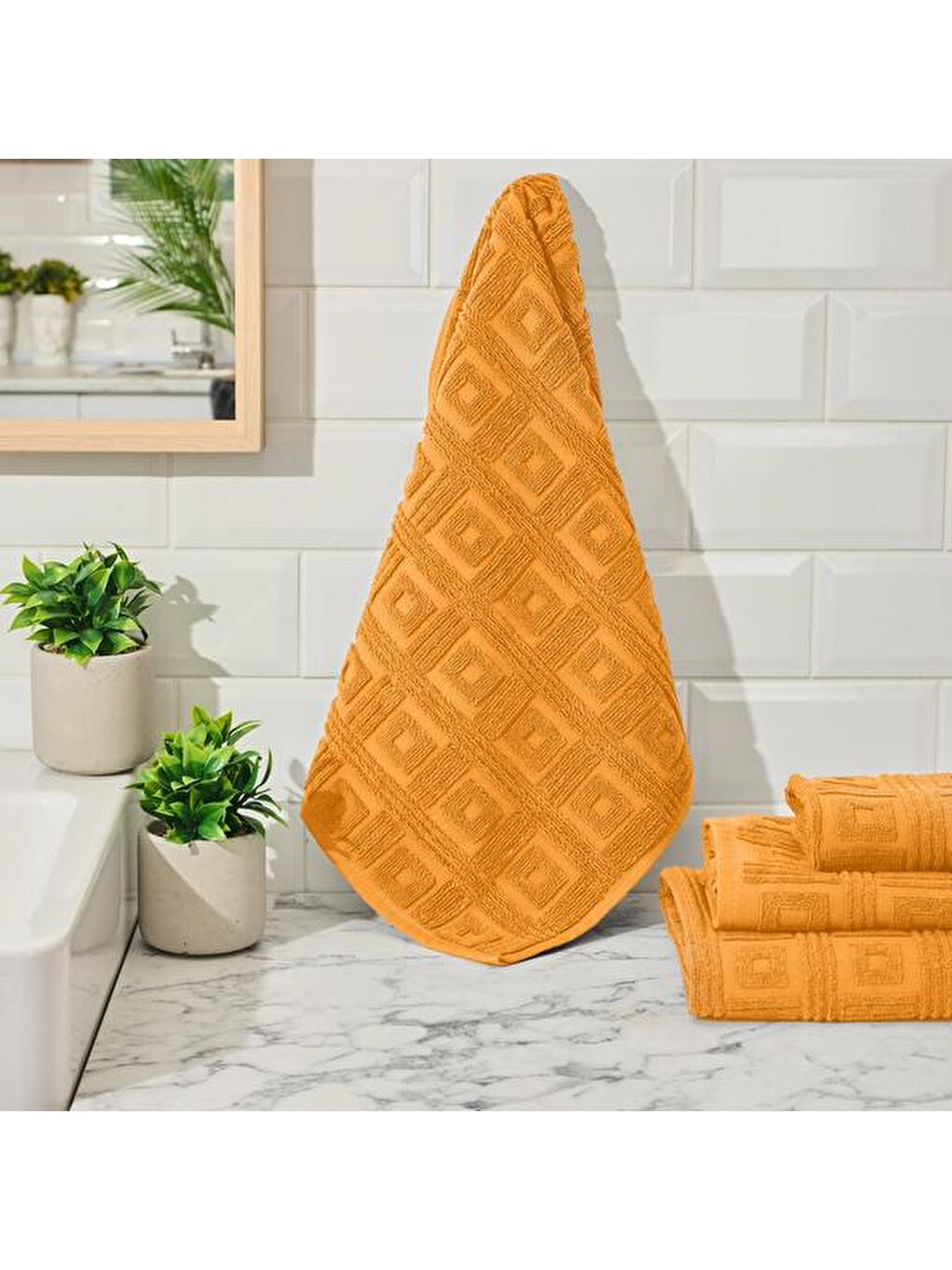 Evidea Soft Kybele Banyo Havlusu - Turuncu - 70x140 cm - 4