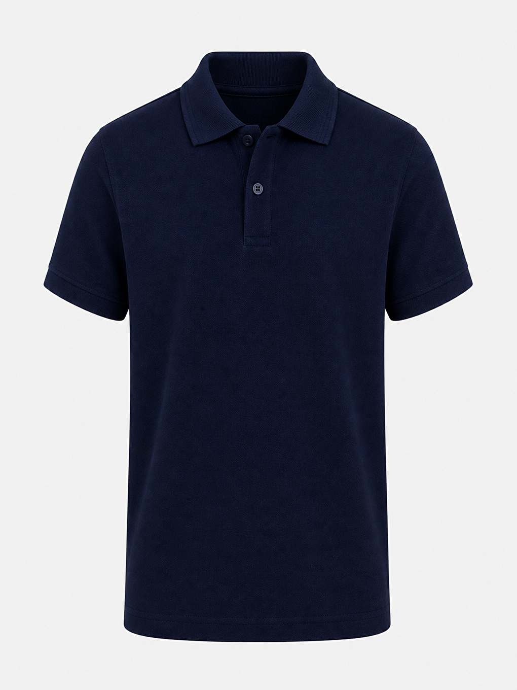 Lacivert Kids Polo Yaka Basic Kısa Kollu Unisex Çocuk Tişört-3