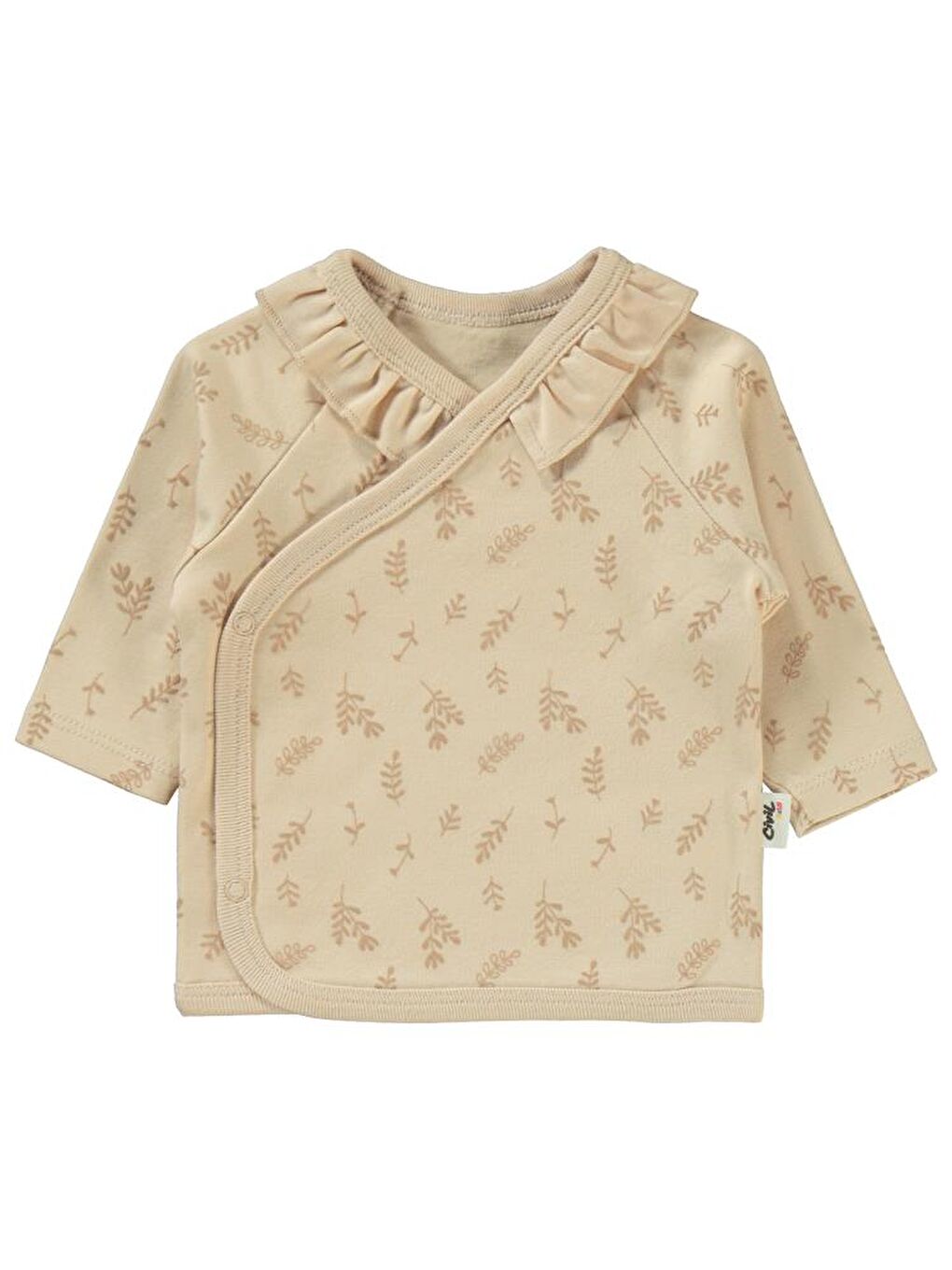 Bej Baby Kabartmalı Yaprak Empirme Zıbın Takımları-2