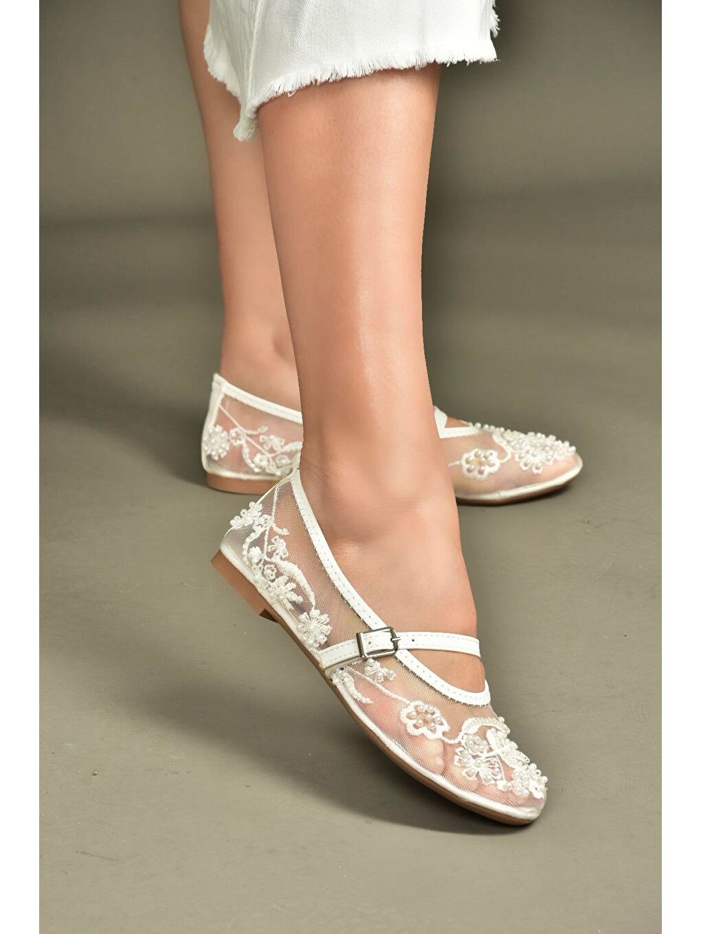 Beyaz Kadın Babet Y726330115-6