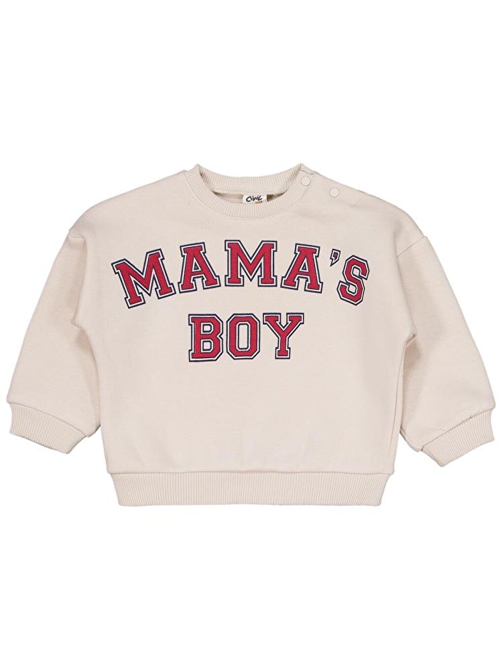 Bej Baby Mama's Boy Baskılı 6-18 Ay Takım-1