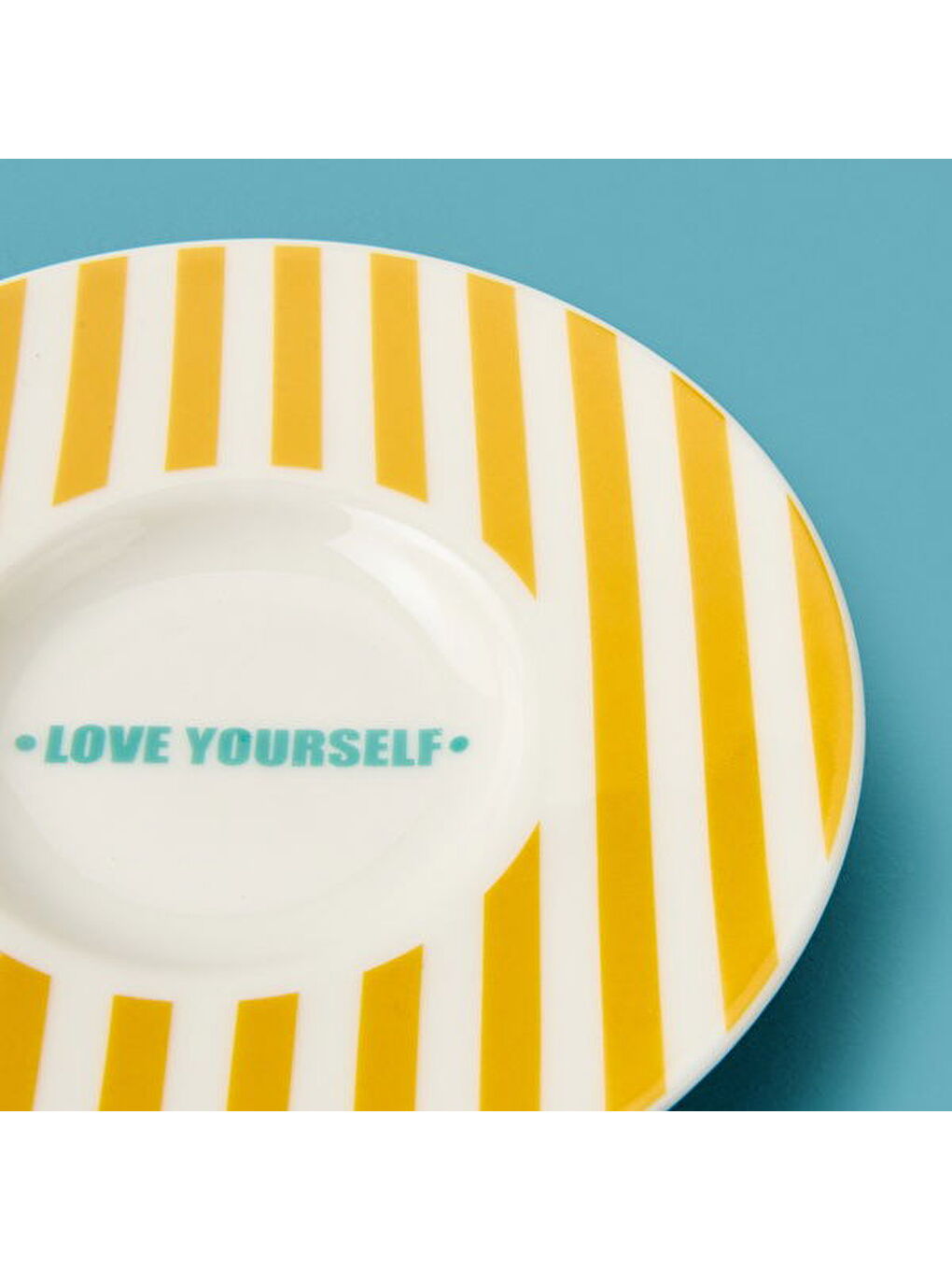 Kitchen Love Yourself Çay Tabağı - Sarı - 13 cm-1