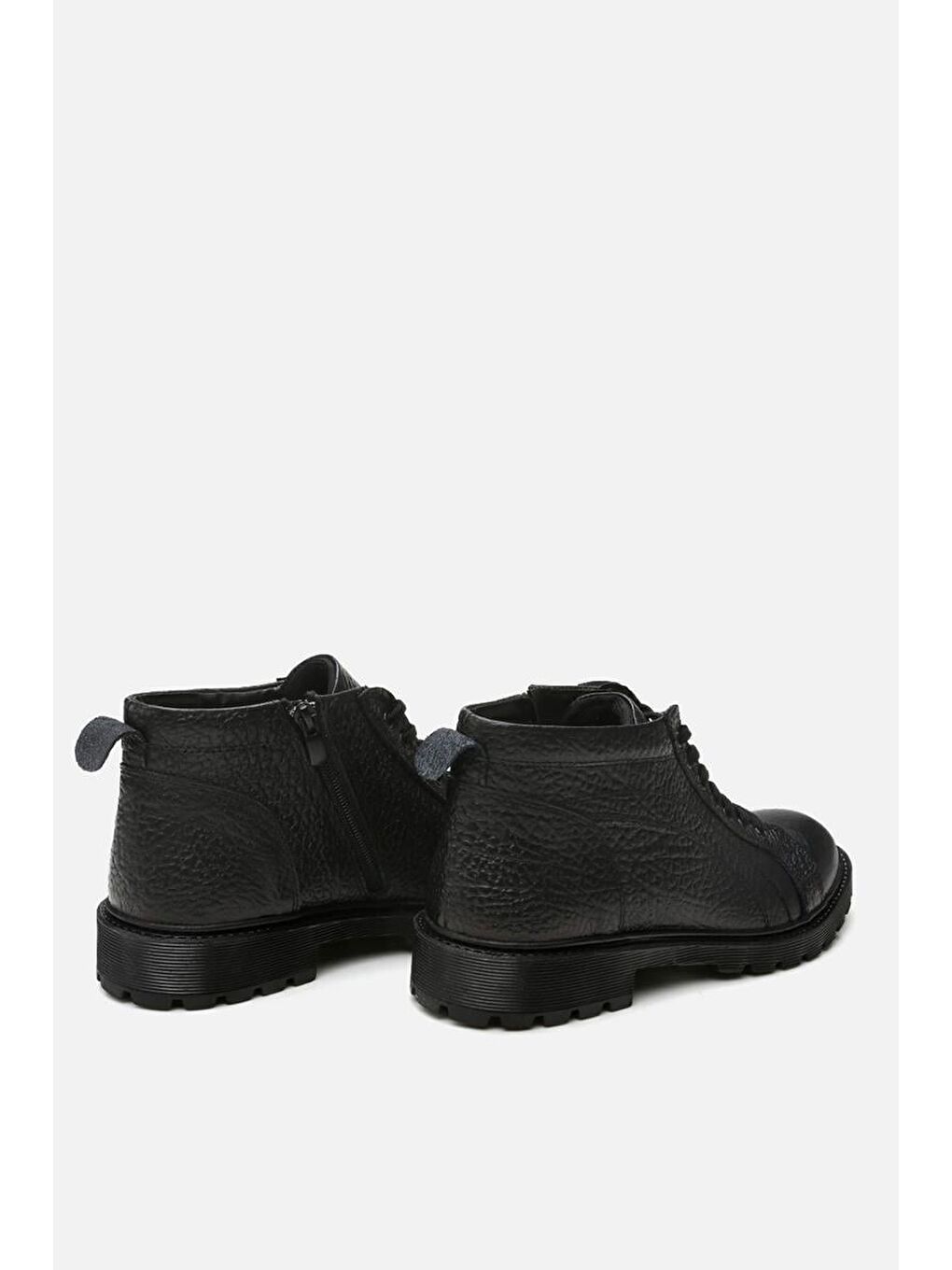 Hakiki Deri Siyah Erkek Günlük Bot-5
