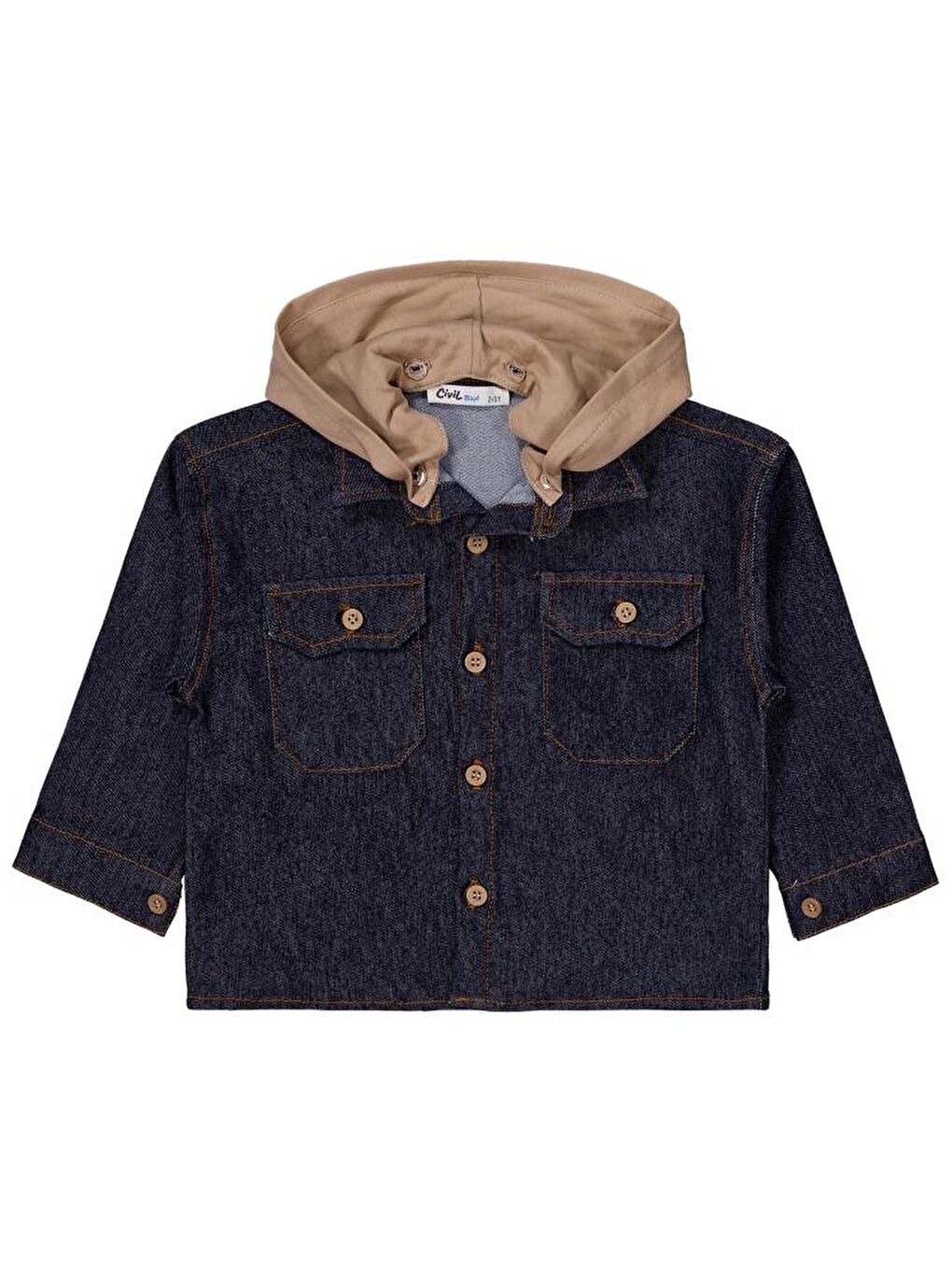 Mavi Boys Çıkarılabilir Kapüşonlu 2'li 2-5 Yaş Takım-1