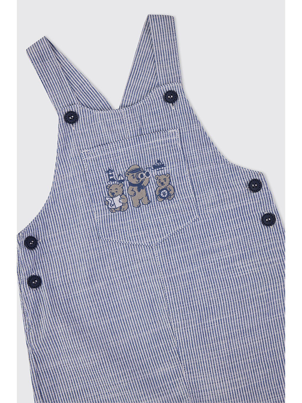 Erkek Bebek Ayıcık Detaylı Lacivert Salopet-2