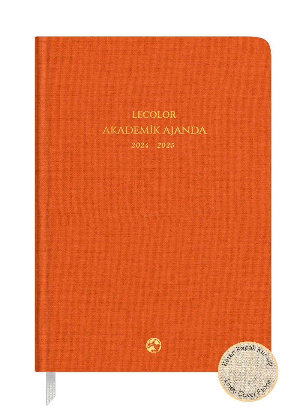 LE COLOR Turuncu Keten Akademik Ajanda Limited Edition 17x24 Ciltli 24/25 Turuncu - 1