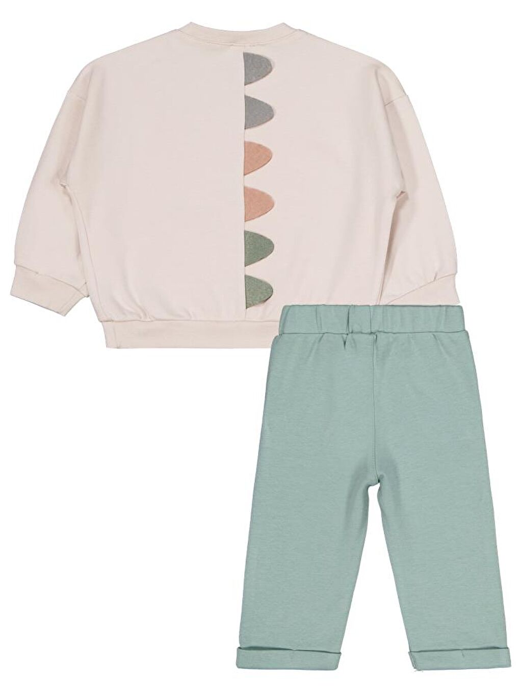 Bej Baby Dinozor Baskılı 6-18 Ay Takım-1