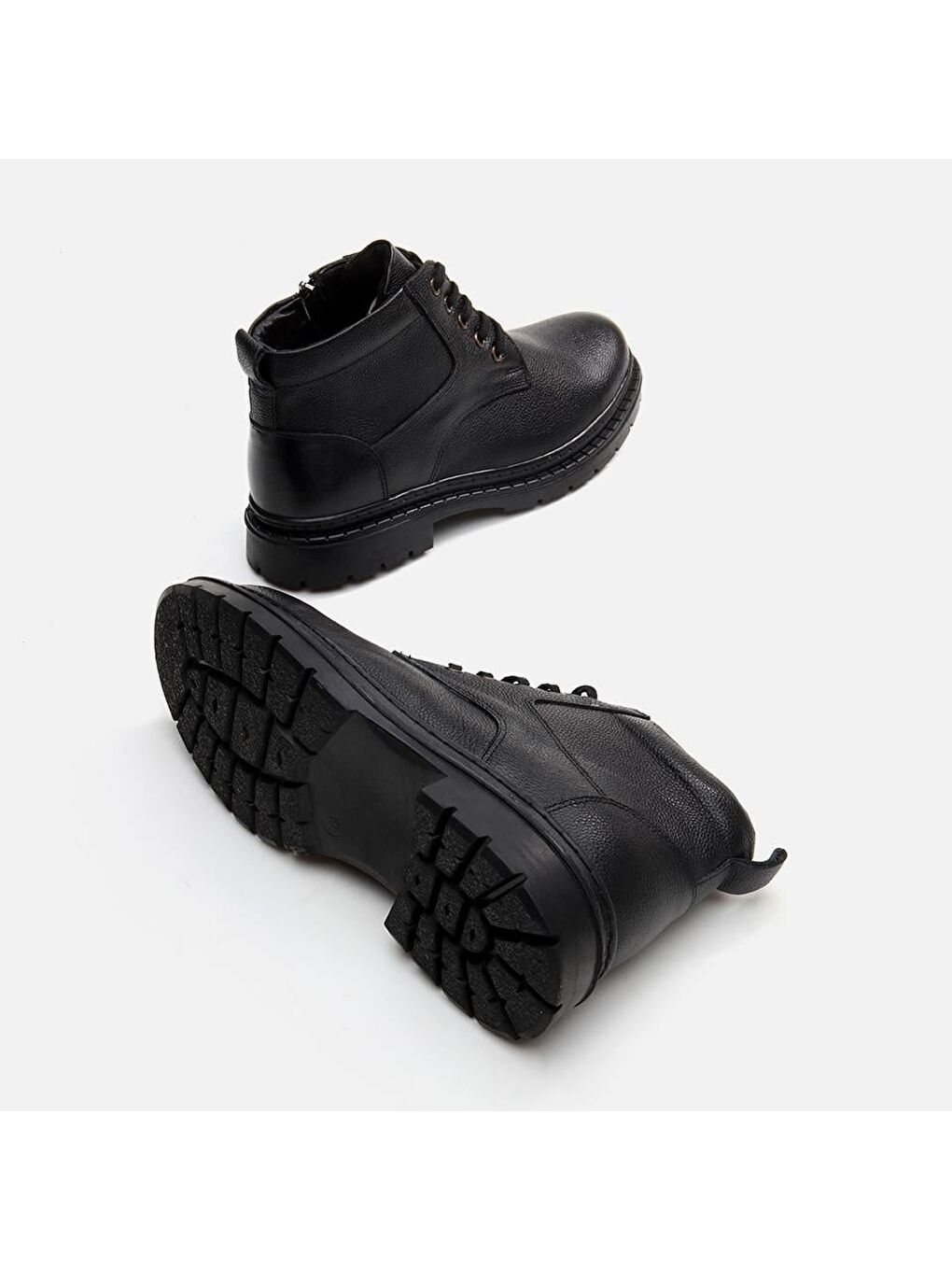 Hakiki Deri Siyah Erkek Günlük Bot-5