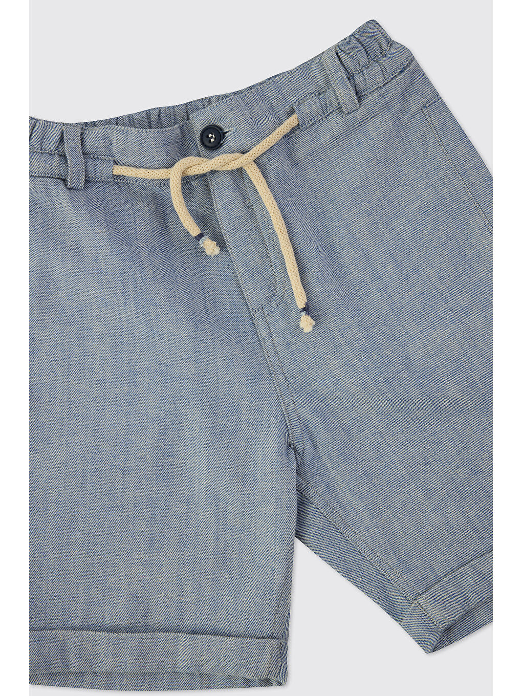 Erkek Çocuk Cepli Mavi Şort-2