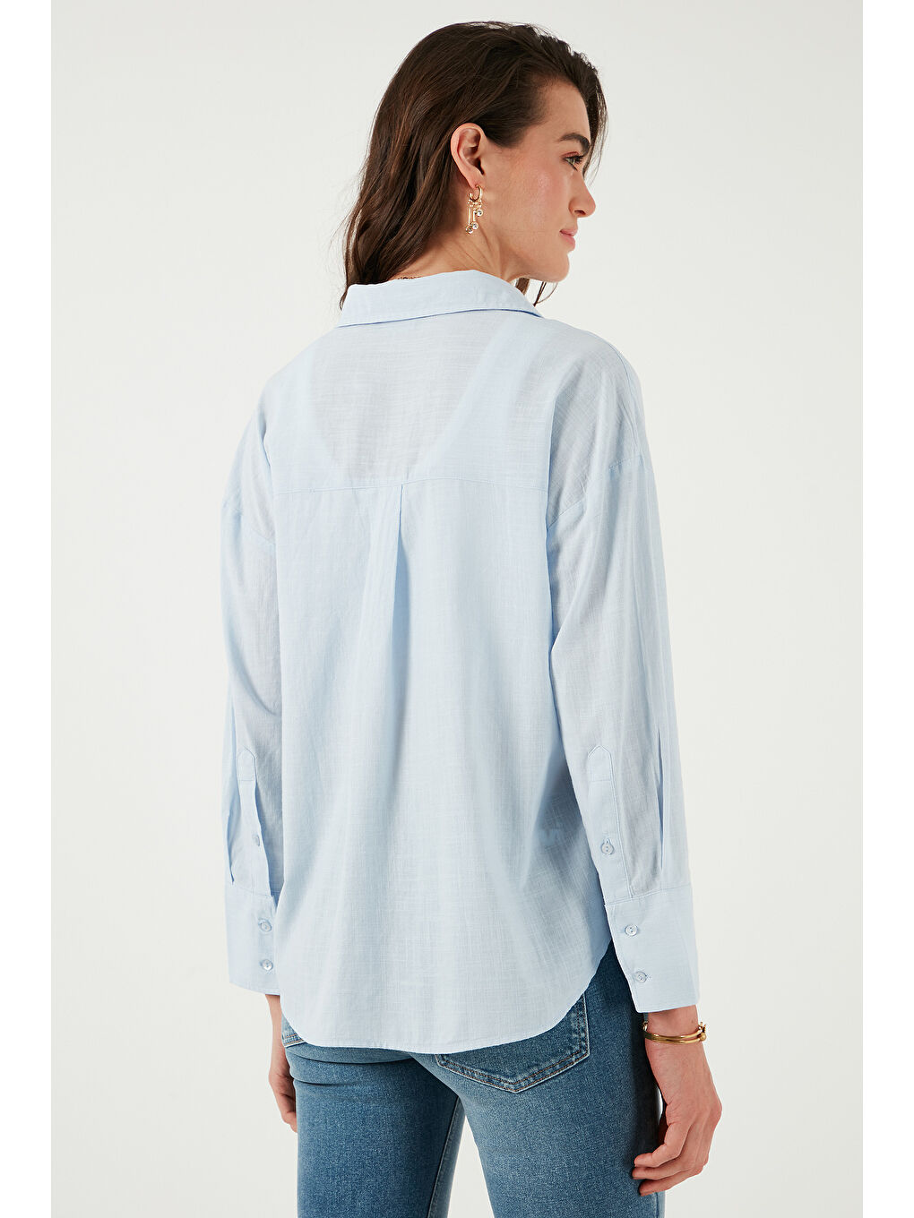 Mavi Pamuklu Regular Fit Uzun Kollu Düz Gömlek Cf25S168305-6