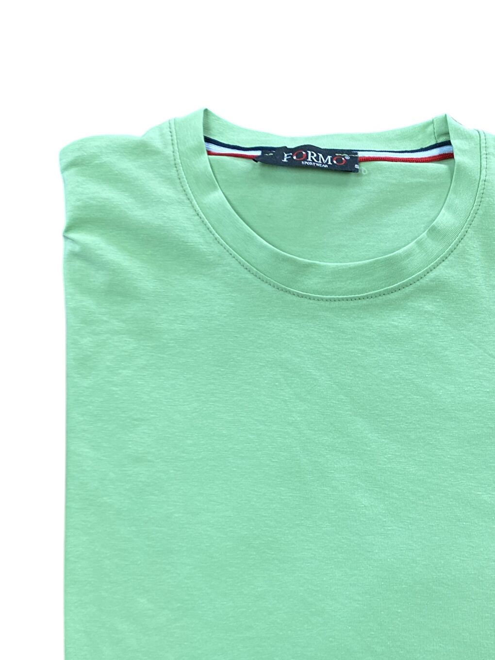 Yeşil Erkek Doğal Pamuk Yüksek Kalite Kısa Kollu Spor Süprem T-shirt-1